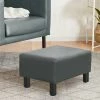 Budget 👏 Adeco Rectangle Footrest Stool Small Ottoman PU Leather Modern Style 🎁