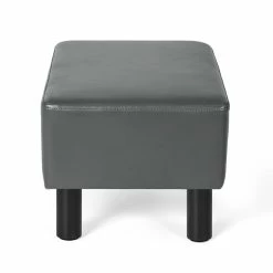 Budget 👏 Adeco Rectangle Footrest Stool Small Ottoman PU Leather Modern Style 🎁 -Adeco Shop Adeco Rectangle Footrest Stool Small Ottoman PU Leather Modern Style 6