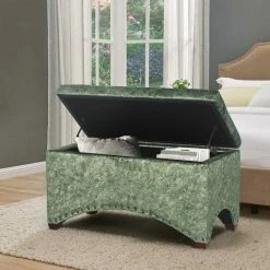 Buy ๐ Adeco Rectangle Tufted Storage Ottoman Bench Velvet Fabric Foot Rest Green ๐ 29 Buy ๐ Adeco Rectangle Tufted Storage Ottoman Bench Velvet Fabric Foot Rest Green ๐ -Adeco Shop Adeco Rectangle Tufted Storage Ottoman Bench Velvet Fabric Foot Rest 12