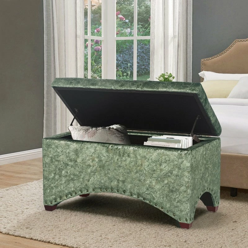Buy ๐ Adeco Rectangle Tufted Storage Ottoman Bench Velvet Fabric Foot Rest Green ๐ 15 Buy ๐ Adeco Rectangle Tufted Storage Ottoman Bench Velvet Fabric Foot Rest Green ๐ - Image 13