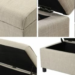 Budget ✨ Adeco Rectangular Storage Fabric Ottoman Bench Tufted Foot Rest Stool Sky Blue 🌟 27 Budget ✨ Adeco Rectangular Storage Fabric Ottoman Bench Tufted Foot Rest Stool Sky Blue 🌟 -Adeco Shop Adeco Rectangular Storage Fabric Ottoman Bench Tufted Foot Rest Stool 10