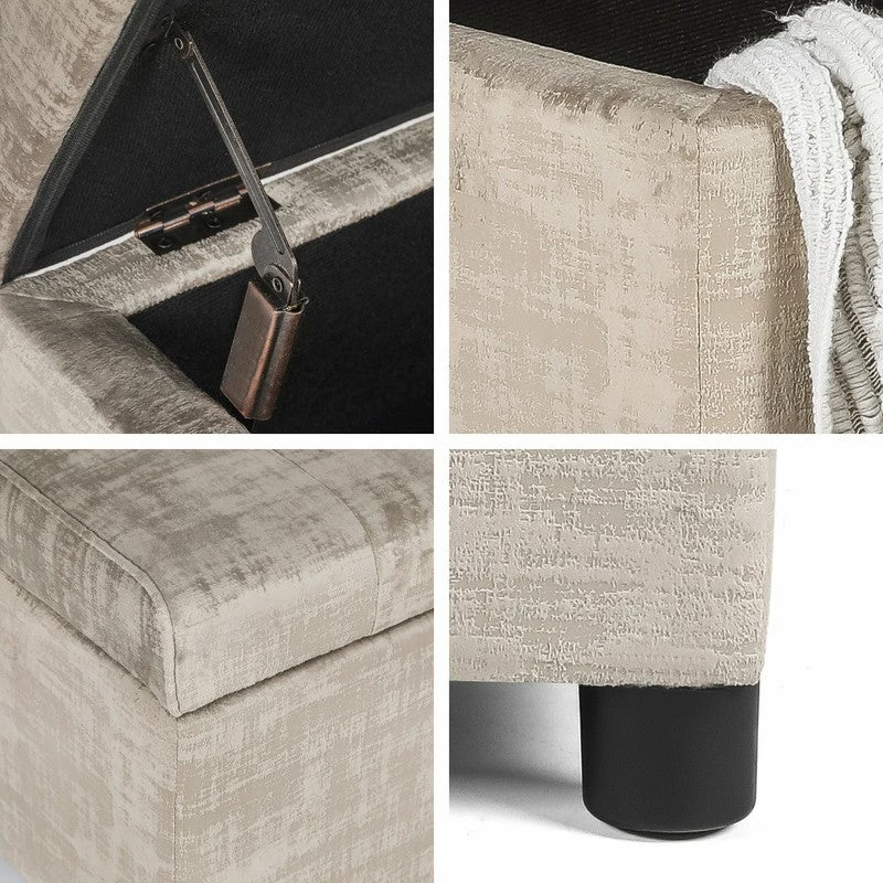 Budget ✨ Adeco Rectangular Storage Fabric Ottoman Bench Tufted Foot Rest Stool Sky Blue 🌟 17 Budget ✨ Adeco Rectangular Storage Fabric Ottoman Bench Tufted Foot Rest Stool Sky Blue 🌟 - Image 15