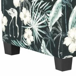 New 🌟 Adeco Rectangular Storage Ottoman Bench Fabric Linen Upholstered Floral ✨ -Adeco Shop Adeco Rectangular Storage Ottoman Bench Fabric Linen Upholstered 7