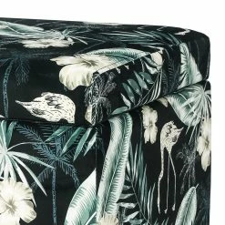 New 🌟 Adeco Rectangular Storage Ottoman Bench Fabric Linen Upholstered Floral ✨ -Adeco Shop Adeco Rectangular Storage Ottoman Bench Fabric Linen Upholstered 8