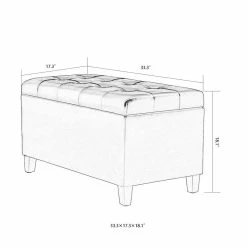 Best Sale 💯 Adeco Rectangular Storage Ottoman Faux Leather Bench Lift-top Footrest 🛒 -Adeco Shop Adeco Rectangular Storage Ottoman Faux Leather Bench Lift top Footrest 4