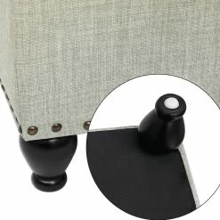 New 😍 Adeco Rectangular Storage Ottoman Tufted Bench Footstool Velvet Blue ✔️ -Adeco Shop Adeco Rectangular Storage Ottoman Tufted Bench Footstool Velvet 11