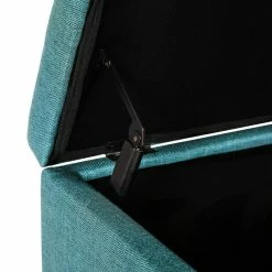 New 😍 Adeco Rectangular Storage Ottoman Tufted Bench Footstool Velvet Blue ✔️ -Adeco Shop Adeco Rectangular Storage Ottoman Tufted Bench Footstool Velvet 5