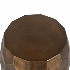 Best Sale 🔥 Adeco Round Copper End Table Outdoor Side Table Or Stool For Patio 🎁 -Adeco Shop Adeco Round Concrete Side Table Geometric Accent End Table Coffee Table 5