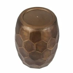 Best Sale 🔥 Adeco Round Copper End Table Outdoor Side Table Or Stool For Patio 🎁 -Adeco Shop Adeco Round Concrete Side Table Geometric Accent End Table Coffee Table 6