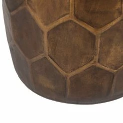 Best Sale 🔥 Adeco Round Copper End Table Outdoor Side Table Or Stool For Patio 🎁 -Adeco Shop Adeco Round Concrete Side Table Geometric Accent End Table Coffee Table 8