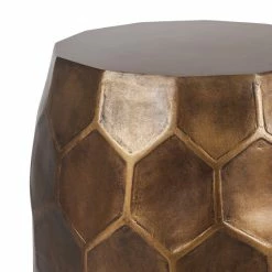 Best Sale 🔥 Adeco Round Copper End Table Outdoor Side Table Or Stool For Patio 🎁 -Adeco Shop Adeco Round Concrete Side Table Geometric Accent End Table Coffee Table 9