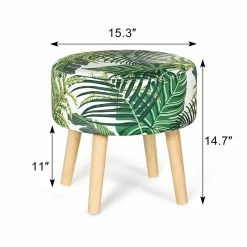 Brand new ⌛ Adeco Round Fabric Foot Stool Ottoman Soft Padded Seat Modern Footrest Green 🔔 27 Brand new ⌛ Adeco Round Fabric Foot Stool Ottoman Soft Padded Seat Modern Footrest Green 🔔 -Adeco Shop Adeco Round Fabric Foot Stool Ottoman Soft Padded Seat Modern Footrest 10