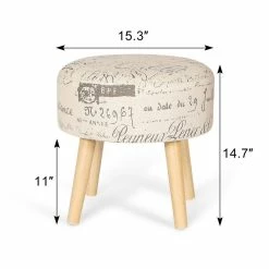 Brand new ⌛ Adeco Round Fabric Foot Stool Ottoman Soft Padded Seat Modern Footrest Green 🔔 20 Brand new ⌛ Adeco Round Fabric Foot Stool Ottoman Soft Padded Seat Modern Footrest Green 🔔 -Adeco Shop Adeco Round Fabric Foot Stool Ottoman Soft Padded Seat Modern Footrest 3