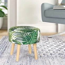 Brand new ⌛ Adeco Round Fabric Foot Stool Ottoman Soft Padded Seat Modern Footrest Green 🔔 25 Brand new ⌛ Adeco Round Fabric Foot Stool Ottoman Soft Padded Seat Modern Footrest Green 🔔 -Adeco Shop Adeco Round Fabric Foot Stool Ottoman Soft Padded Seat Modern Footrest 8