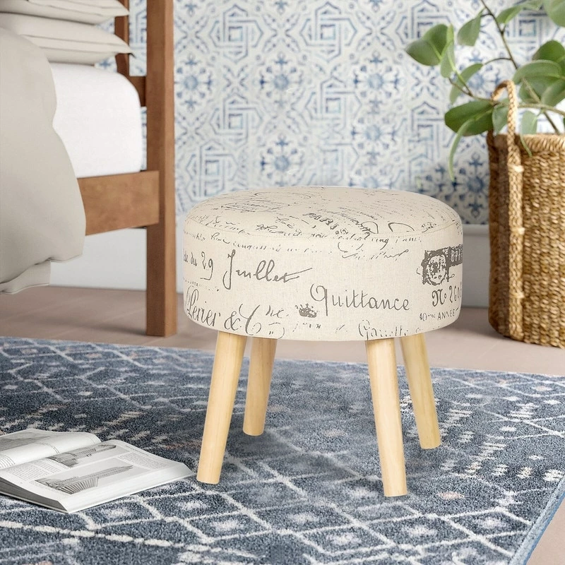 Brand new ⌛ Adeco Round Fabric Foot Stool Ottoman Soft Padded Seat Modern Footrest Green 🔔 3 Brand new ⌛ Adeco Round Fabric Foot Stool Ottoman Soft Padded Seat Modern Footrest Green 🔔