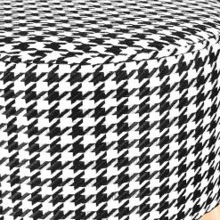 Brand new 🎁 Adeco Round Fabric Footrest Stool Ottoman Padded Seat And Wooden Legs Black/white 🎉 -Adeco Shop Adeco Round Fabric Footrest Stool Ottoman Padded Seat and Wooden Legs 13