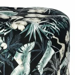 Buy 😉 Adeco Round Fabric Storage Ottoman Upholstered Footstool Removable Lid ❤️ -Adeco Shop Adeco Round Fabric Storage Ottoman Upholstered Footstool Removable Lid 7