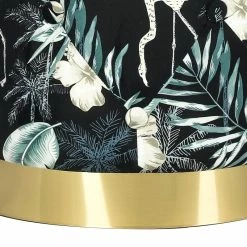 Best Pirce 🎁 Adeco Round Flower Velvet Ottoman Foot Stool With Gold Trim Foot Rest ✔️ -Adeco Shop Adeco Round Flower Velvet Ottoman Foot Stool with Gold Trim Foot Rest 9