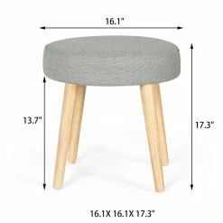 Cheap ๐ Adeco Round Linen Foot Stool Ottoman Solid Wood Legs Upholstered Grey ๐งจ 29 Cheap ๐ Adeco Round Linen Foot Stool Ottoman Solid Wood Legs Upholstered Grey ๐งจ -Adeco Shop Adeco Round Linen Foot Stool Ottoman Solid Wood Legs Upholstered 12