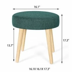 Cheap ๐ Adeco Round Linen Foot Stool Ottoman Solid Wood Legs Upholstered Grey ๐งจ 19 Cheap ๐ Adeco Round Linen Foot Stool Ottoman Solid Wood Legs Upholstered Grey ๐งจ -Adeco Shop Adeco Round Linen Foot Stool Ottoman Solid Wood Legs Upholstered 2