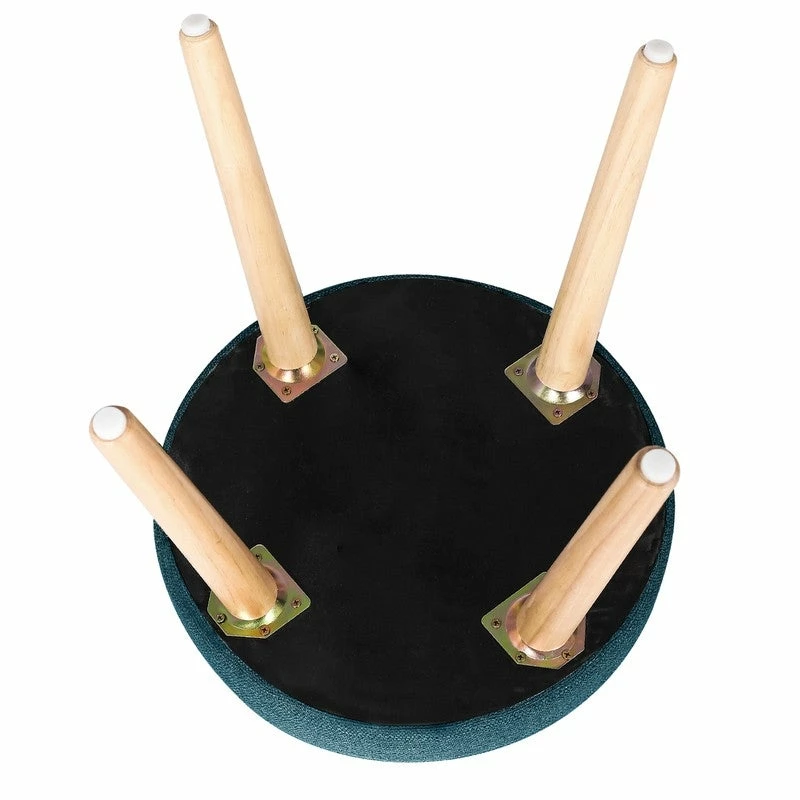 Cheap ๐ Adeco Round Linen Foot Stool Ottoman Solid Wood Legs Upholstered Grey ๐งจ 7 Cheap ๐ Adeco Round Linen Foot Stool Ottoman Solid Wood Legs Upholstered Grey ๐งจ - Image 5
