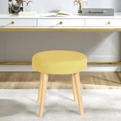 Cheap ๐ Adeco Round Linen Foot Stool Ottoman Solid Wood Legs Upholstered Grey ๐งจ 23 Cheap ๐ Adeco Round Linen Foot Stool Ottoman Solid Wood Legs Upholstered Grey ๐งจ -Adeco Shop Adeco Round Linen Foot Stool Ottoman Solid Wood Legs Upholstered 6