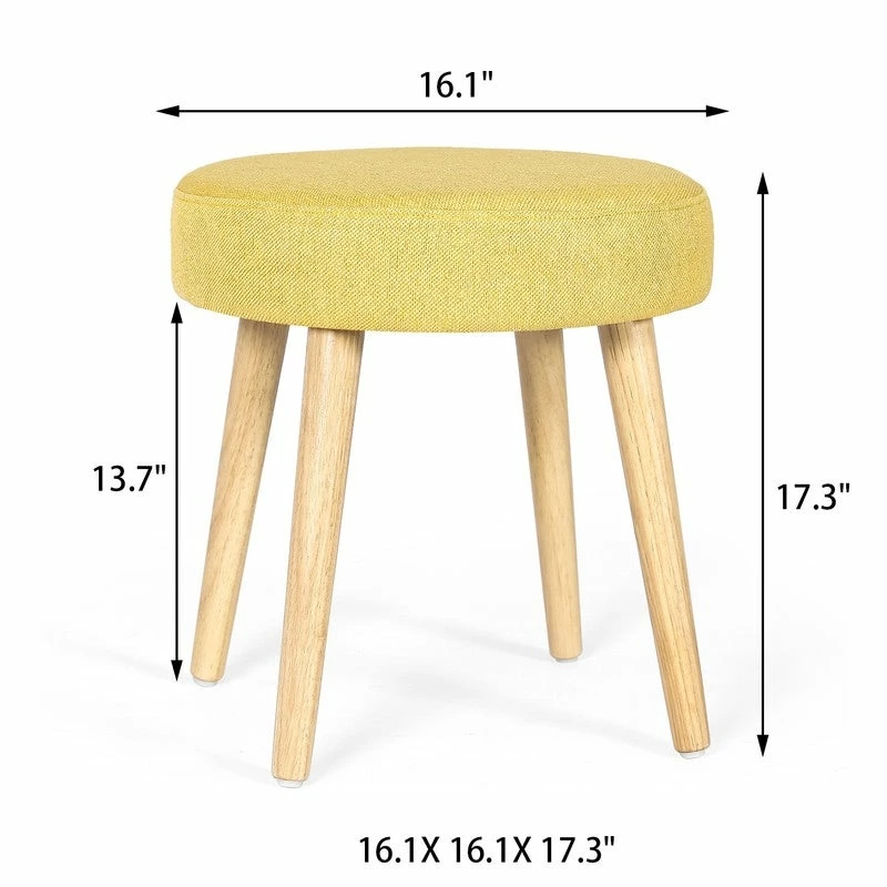 Cheap ๐ Adeco Round Linen Foot Stool Ottoman Solid Wood Legs Upholstered Grey ๐งจ 10 Cheap ๐ Adeco Round Linen Foot Stool Ottoman Solid Wood Legs Upholstered Grey ๐งจ - Image 8