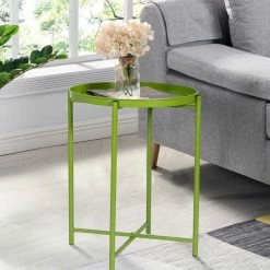 Hot Sale โค๏ธ Adeco Round Metal Side Coffee End Table Folding With Removable Tray ๐ฏ 15 Hot Sale โค๏ธ Adeco Round Metal Side Coffee End Table Folding With Removable Tray ๐ฏ -Adeco Shop Adeco Round Medtal Side Coffee End Table Folding with Removable Tray 1