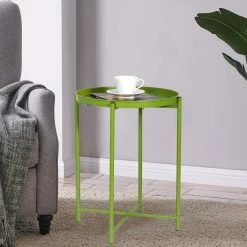 Hot Sale โค๏ธ Adeco Round Metal Side Coffee End Table Folding With Removable Tray ๐ฏ 17 Hot Sale โค๏ธ Adeco Round Metal Side Coffee End Table Folding With Removable Tray ๐ฏ -Adeco Shop Adeco Round Medtal Side Coffee End Table Folding with Removable Tray 3