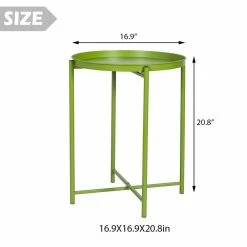 Hot Sale โค๏ธ Adeco Round Metal Side Coffee End Table Folding With Removable Tray ๐ฏ 19 Hot Sale โค๏ธ Adeco Round Metal Side Coffee End Table Folding With Removable Tray ๐ฏ -Adeco Shop Adeco Round Medtal Side Coffee End Table Folding with Removable Tray 5