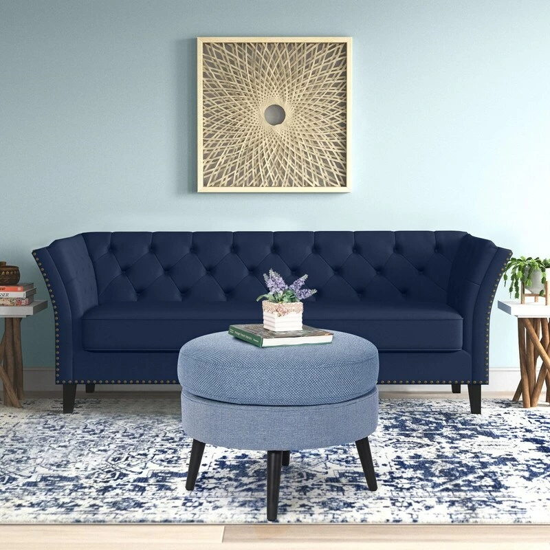 Wholesale 🔥 Adeco Round Ottoman Fabric Footrest Footstools For Bedroom Living Room 🛒 15 Wholesale 🔥 Adeco Round Ottoman Fabric Footrest Footstools For Bedroom Living Room 🛒 - Image 13
