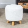 Brand new 🔥 Adeco Round Ottoman Footrest Faux Fur Stool Upholstered Padded Pouf Green 🔔 -Adeco Shop Adeco Round Ottoman Footrest Faux Fur Stool Upholstered Padded Pouf