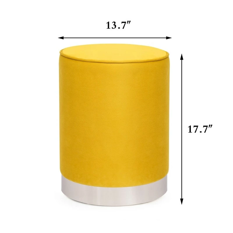 Best reviews of ๐ฏ Adeco Round Ottoman Footstool Velvet Padded Vanity Stool Silver Trim Yellow ๐ 13 Best reviews of ๐ฏ Adeco Round Ottoman Footstool Velvet Padded Vanity Stool Silver Trim Yellow ๐ - Image 11