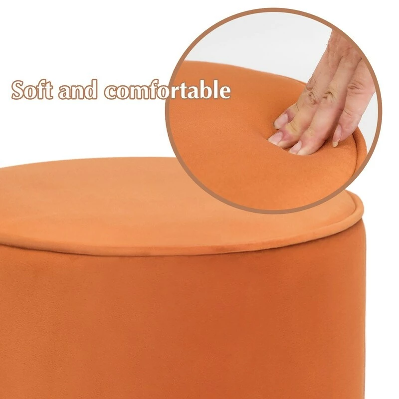 Best reviews of ๐ฏ Adeco Round Ottoman Footstool Velvet Padded Vanity Stool Silver Trim Yellow ๐ 6 Best reviews of ๐ฏ Adeco Round Ottoman Footstool Velvet Padded Vanity Stool Silver Trim Yellow ๐ - Image 4