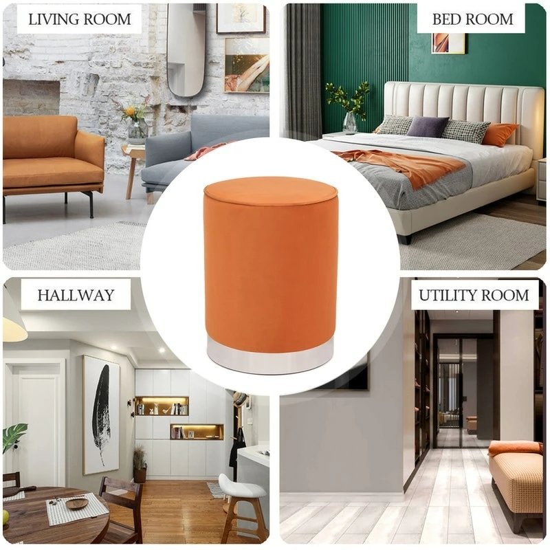 Best reviews of ๐ฏ Adeco Round Ottoman Footstool Velvet Padded Vanity Stool Silver Trim Yellow ๐ 8 Best reviews of ๐ฏ Adeco Round Ottoman Footstool Velvet Padded Vanity Stool Silver Trim Yellow ๐ - Image 6
