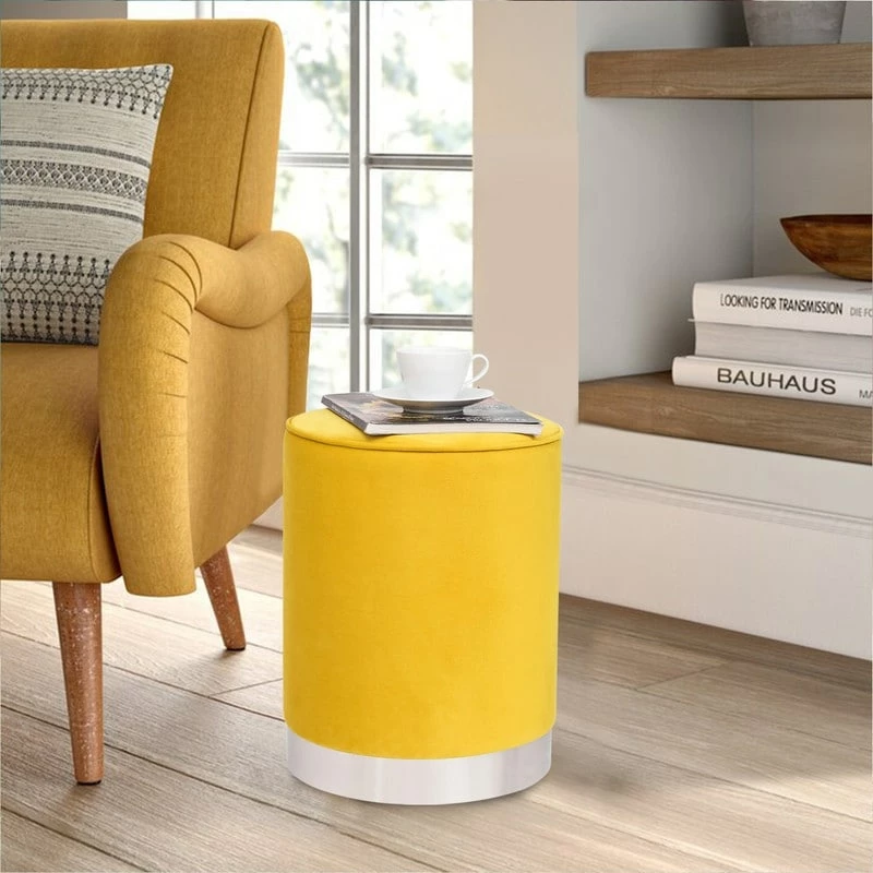 Best reviews of ๐ฏ Adeco Round Ottoman Footstool Velvet Padded Vanity Stool Silver Trim Yellow ๐ 9 Best reviews of ๐ฏ Adeco Round Ottoman Footstool Velvet Padded Vanity Stool Silver Trim Yellow ๐ - Image 7
