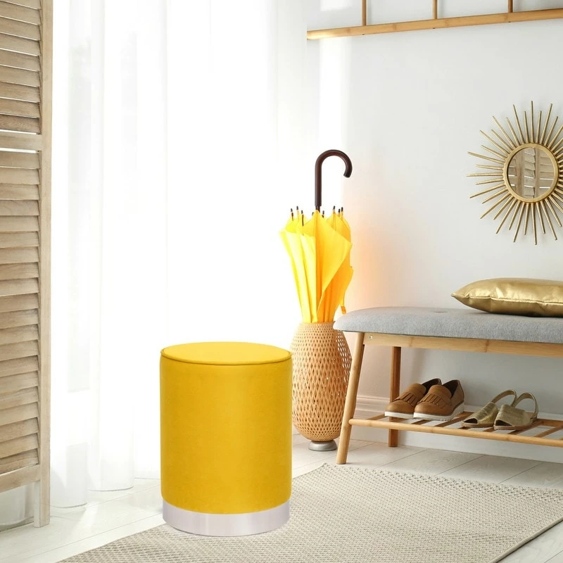 Best reviews of ๐ฏ Adeco Round Ottoman Footstool Velvet Padded Vanity Stool Silver Trim Yellow ๐ 11 Best reviews of ๐ฏ Adeco Round Ottoman Footstool Velvet Padded Vanity Stool Silver Trim Yellow ๐ - Image 9