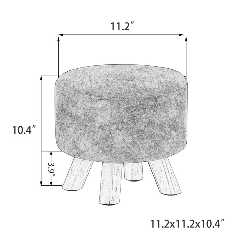 Best Sale 💯 Adeco Round Ottoman Velvet Foot Rest Stool With Non-Skid Legs Orange ⭐ 7 Best Sale 💯 Adeco Round Ottoman Velvet Foot Rest Stool With Non-Skid Legs Orange ⭐ - Image 5