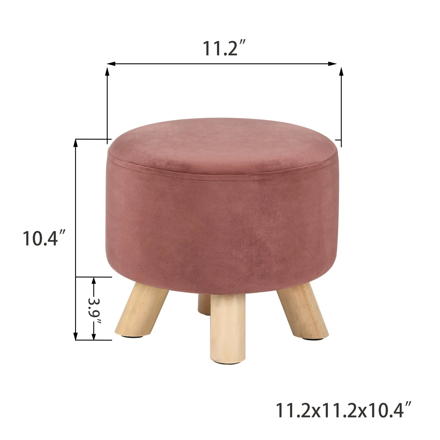 Best Sale 💯 Adeco Round Ottoman Velvet Foot Rest Stool With Non-Skid Legs Orange ⭐ 15 Best Sale 💯 Adeco Round Ottoman Velvet Foot Rest Stool With Non-Skid Legs Orange ⭐ - Image 13