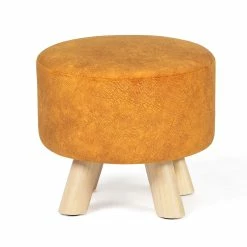 Best Sale 💯 Adeco Round Ottoman Velvet Foot Rest Stool With Non-Skid Legs Orange ⭐ 31 Best Sale 💯 Adeco Round Ottoman Velvet Foot Rest Stool With Non-Skid Legs Orange ⭐ -Adeco Shop Adeco Round Ottoman Velvet Foot Rest Stool with Non Skid Legs 5