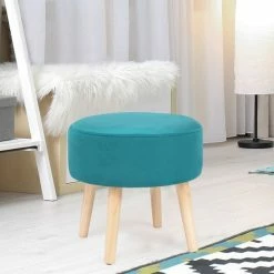 Top 10 ๐คฉ Adeco Round Padded Footstool Velvet Vanity Ottoman Foot Rests ๐
