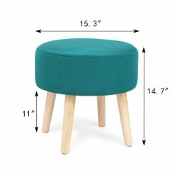 Top 10 🤩 Adeco Round Padded Footstool Velvet Vanity Ottoman Foot Rests 🎉 -Adeco Shop Adeco Round Padded Footstool Velvet Vanity Ottoman Foot Rests 3