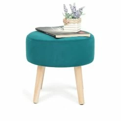 Top 10 🤩 Adeco Round Padded Footstool Velvet Vanity Ottoman Foot Rests 🎉 -Adeco Shop Adeco Round Padded Footstool Velvet Vanity Ottoman Foot Rests 4