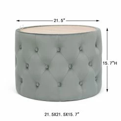 Best Sale โจ Adeco Round Storage Ottoman Coffee Table Velvet Wooden Lid Foot Stool Grey ๐ 27 Best Sale โจ Adeco Round Storage Ottoman Coffee Table Velvet Wooden Lid Foot Stool Grey ๐ -Adeco Shop Adeco Round Storage Ottoman Coffee Table Velvet Wooden Lid Foot Stool 10