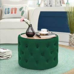 Best Sale โจ Adeco Round Storage Ottoman Coffee Table Velvet Wooden Lid Foot Stool Grey ๐ 31 Best Sale โจ Adeco Round Storage Ottoman Coffee Table Velvet Wooden Lid Foot Stool Grey ๐ -Adeco Shop Adeco Round Storage Ottoman Coffee Table Velvet Wooden Lid Foot Stool 14