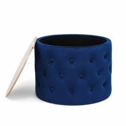 Best Sale โจ Adeco Round Storage Ottoman Coffee Table Velvet Wooden Lid Foot Stool Grey ๐ 21 Best Sale โจ Adeco Round Storage Ottoman Coffee Table Velvet Wooden Lid Foot Stool Grey ๐ -Adeco Shop Adeco Round Storage Ottoman Coffee Table Velvet Wooden Lid Foot Stool 4