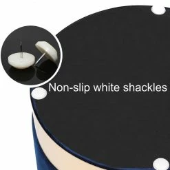 Best reviews of 🔥 Adeco Round Storage Ottoman Footrest Stool Velvet Gold Plating Base Blue 🔔 -Adeco Shop Adeco Round Storage Ottoman Footrest Stool Velvet Gold Plating Base 11