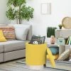Buy 👍 Adeco Round Storage Ottoman Footstool Rest Velvet Gold Plating Base Yellow ❤️ -Adeco Shop Adeco Round Storage Ottoman Footstool Rest Velvet Gold Plating Base