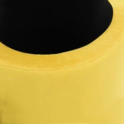 Buy 👍 Adeco Round Storage Ottoman Footstool Rest Velvet Gold Plating Base Yellow ❤️ -Adeco Shop Adeco Round Storage Ottoman Footstool Rest Velvet Gold Plating Base 4