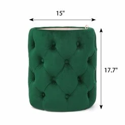 Best reviews of ⌛ Adeco Round Storage Velvet Ottoman Removable Wooden Lid Coffee Table Black 👍 -Adeco Shop Adeco Round Storage Velvet Ottoman Removable Wooden Lid Coffee Table 4